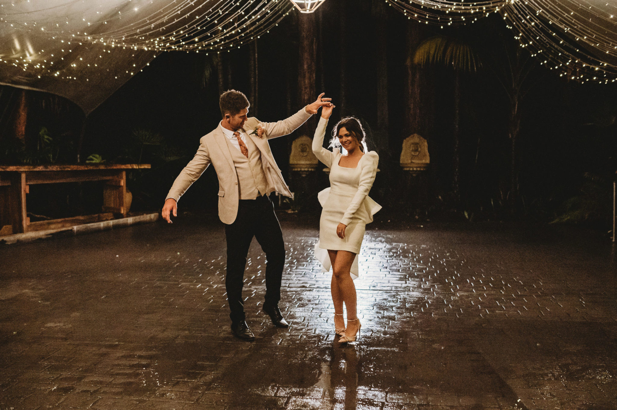 This Couple got Married under a Fairy-lit Canopy