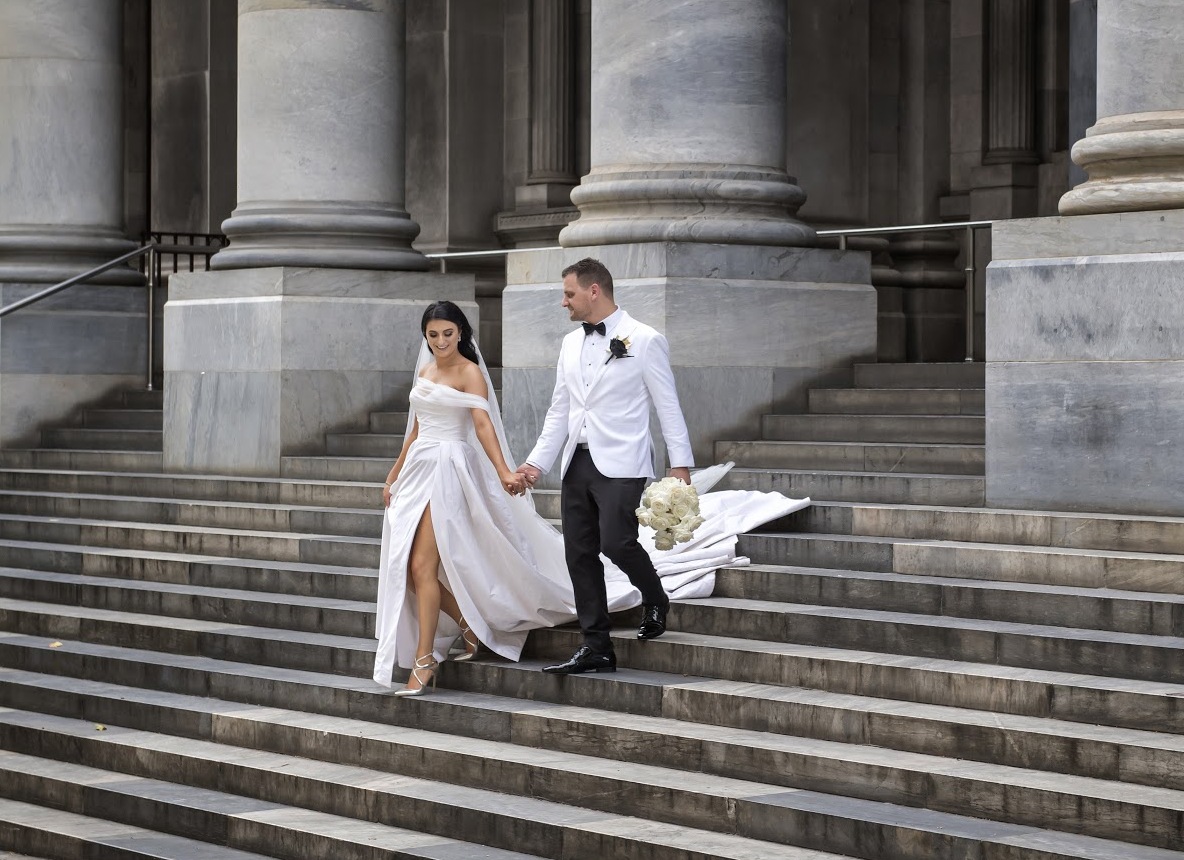 This Bride Made a Statement with her Stunning Wedding Gown
